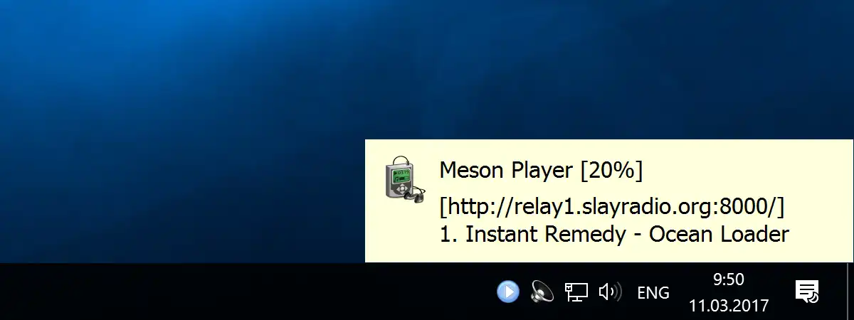 Download web tool or web app Meson Player
