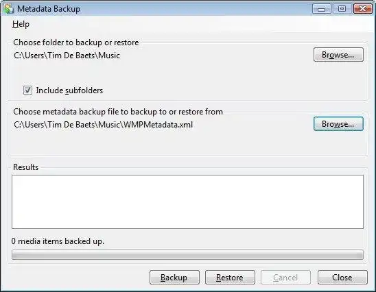 Download web tool or web app Metadata Backup