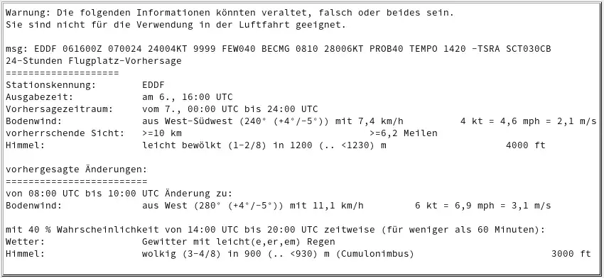 Download webtool of webapp metaf2xml