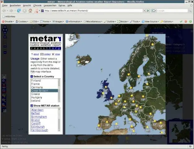 Download web tool or web app METAR Repository to run in Windows online over Linux online
