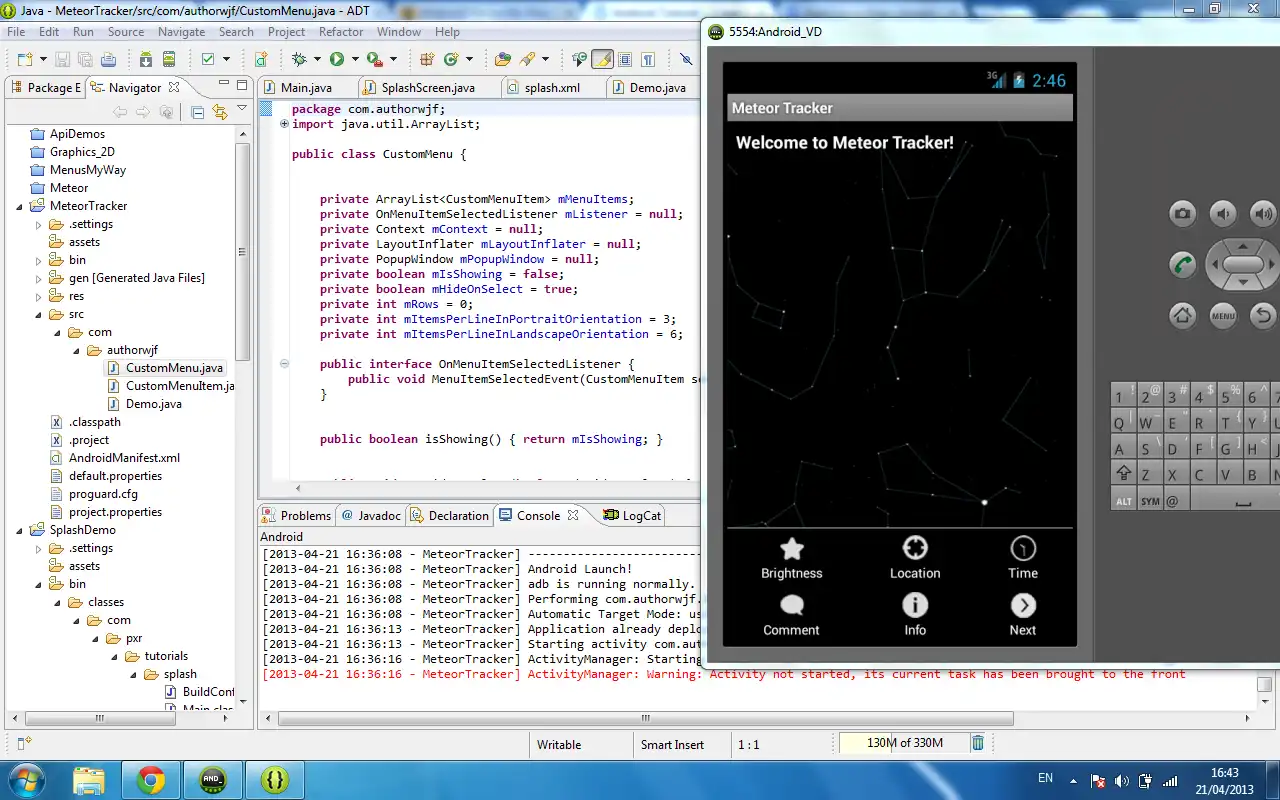 Scarica lo strumento web o l'app web Meteor Tracker