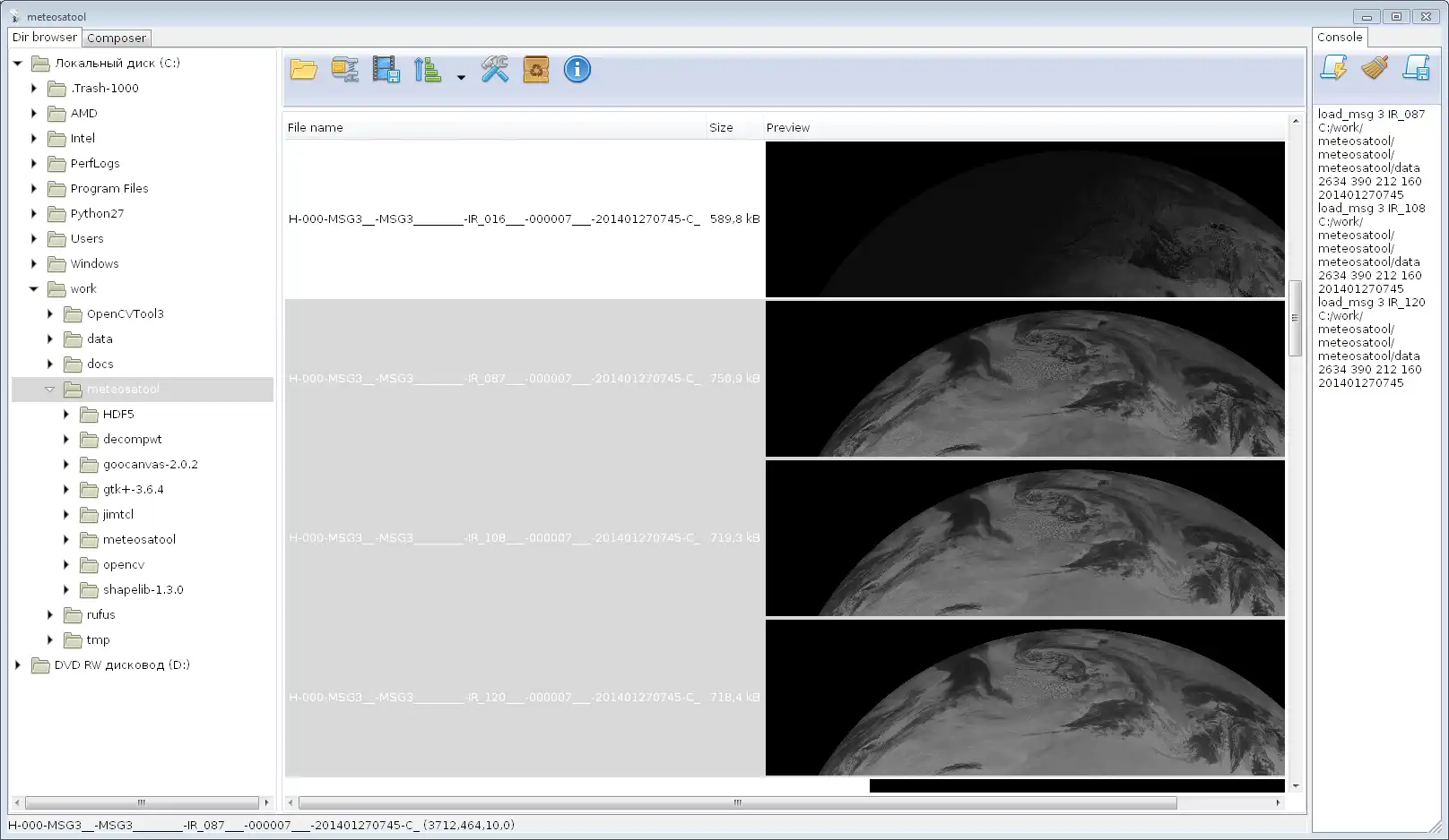 Download webtool of webapp meteosatool om online in Linux te draaien