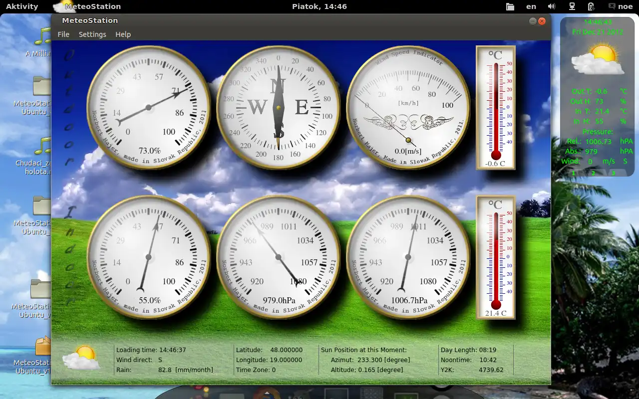 قم بتنزيل أداة الويب أو تطبيق الويب MeteoStationNM