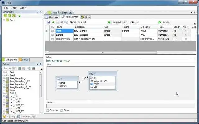 Download web tool or web app Metis for Oracle