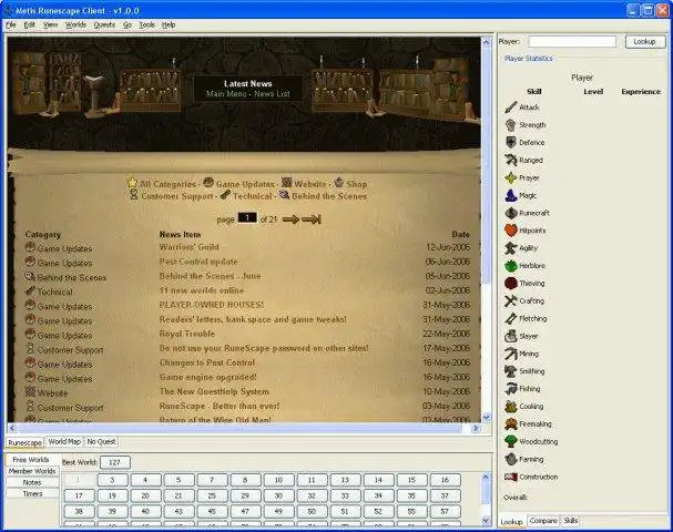 Web aracını veya web uygulamasını indirin Metis - Çevrimiçi Linux üzerinden Windows'ta çevrimiçi çalışacak Açık Kaynak Runescape İstemcisi