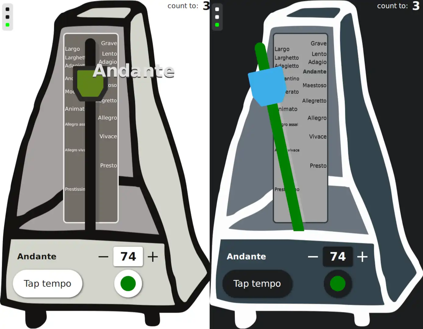 Unduh alat web atau aplikasi web Metronomek