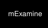 Patakbuhin ang mExamine sa OnWorks na libreng hosting provider sa Ubuntu Online, Fedora Online, Windows online emulator o MAC OS online emulator