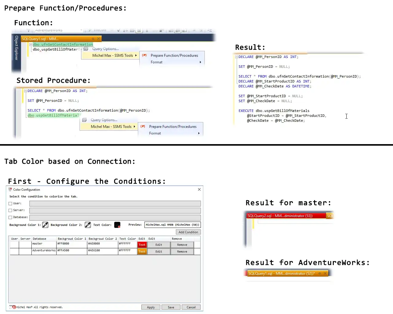 Download web tool or web app Michel Max - SSMS Tools 2014