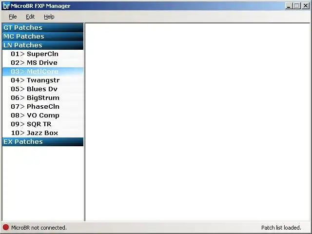Download web tool or web app MicroBR FXP Manager