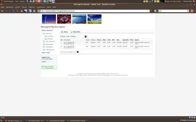 Muat turun alat web atau aplikasi web Microgrid Market untuk dijalankan dalam Windows dalam talian melalui Linux dalam talian