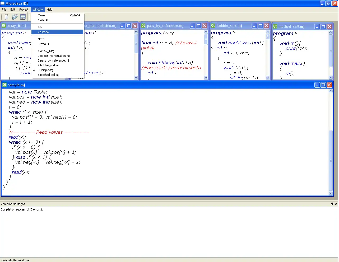 Tải xuống công cụ web hoặc ứng dụng web Trình biên dịch MicroJava và IDE