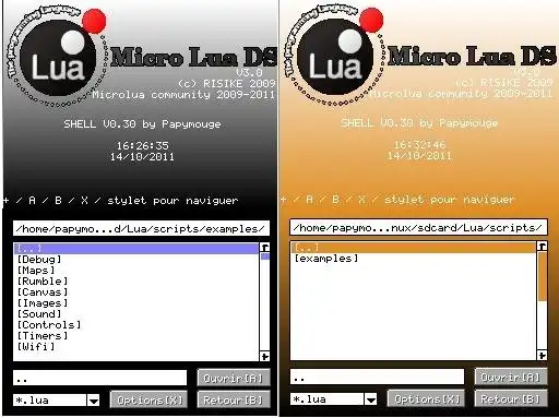 Загрузите веб-инструмент или веб-приложение MicroLua DS
