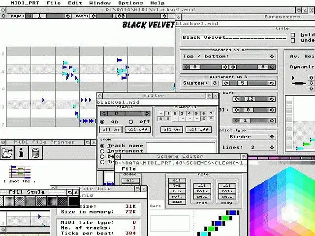 Download web tool or web app MIDI File Printer