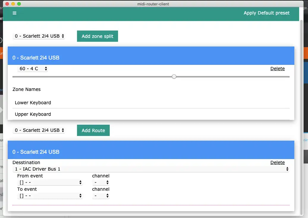 Scarica lo strumento web o l'app web Midi router