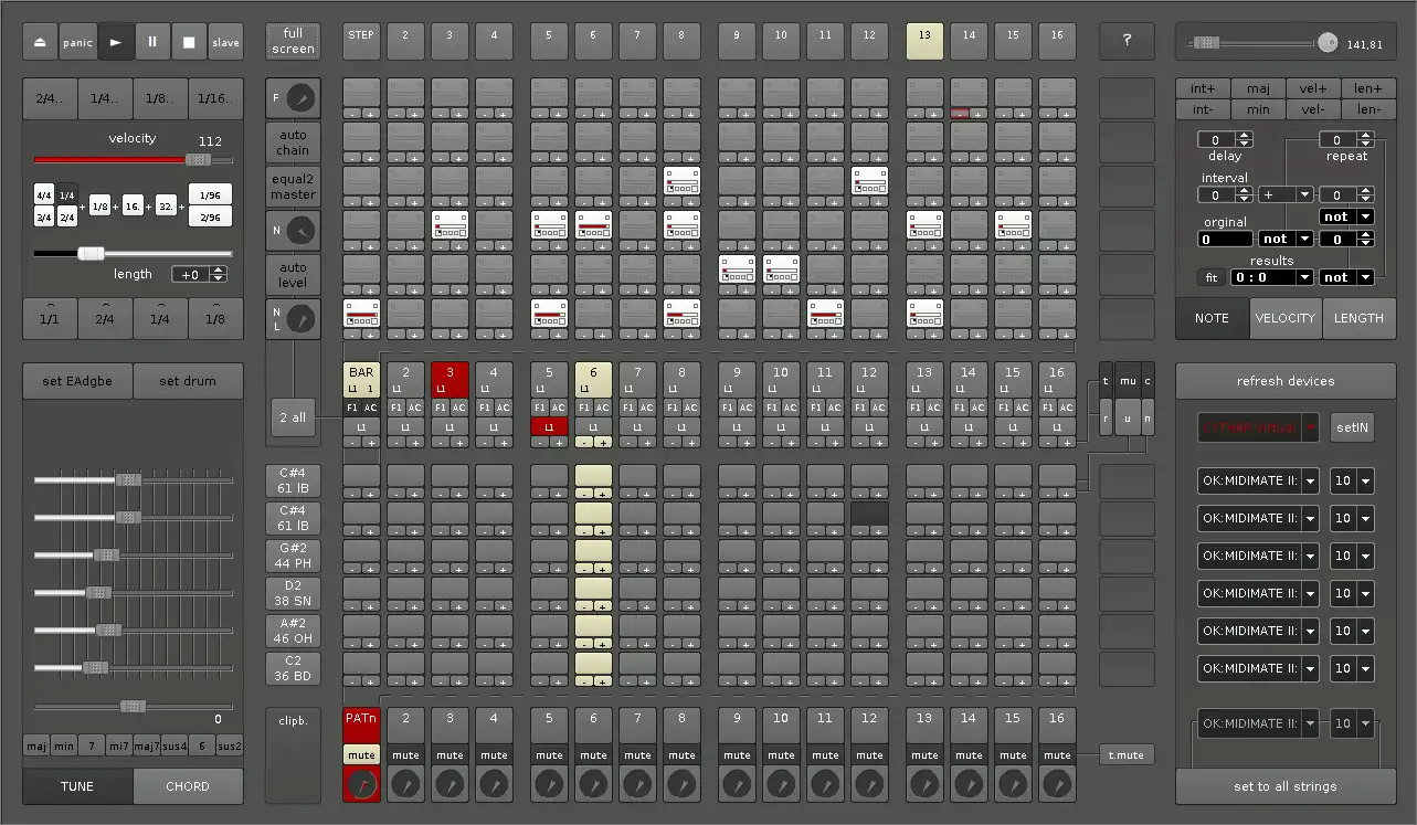 Pobierz narzędzie internetowe lub aplikację internetową MIDI Step Sequencer - Cythar