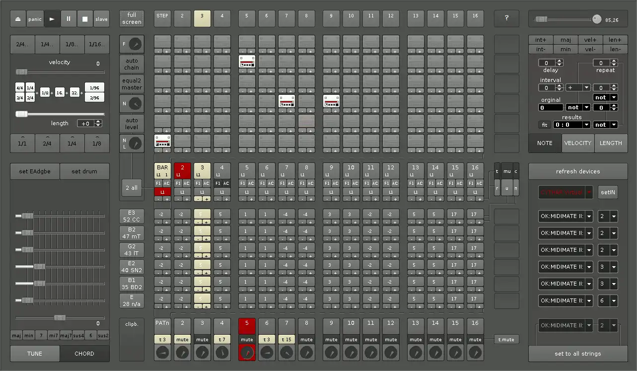 Descărcați instrumentul web sau aplicația web MIDI Step Sequencer - Cythar