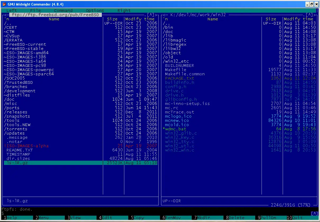 Laden Sie das Webtool oder die Web-App Midnight Commander für Windows herunter