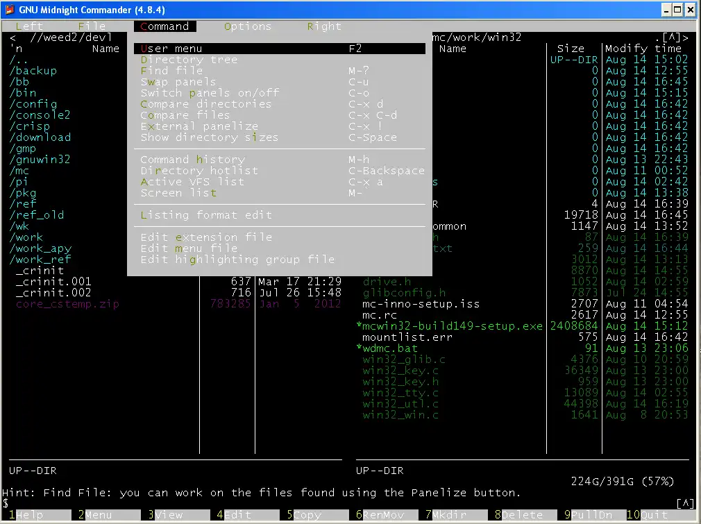 Download web tool or web app Midnight Commander for Windows