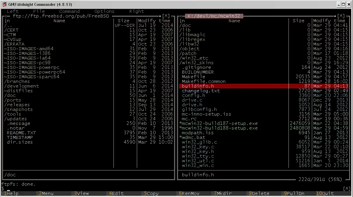 Download web tool or web app Midnight Commander for Windows