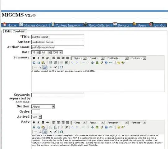 Download web tool or web app MiGCMS