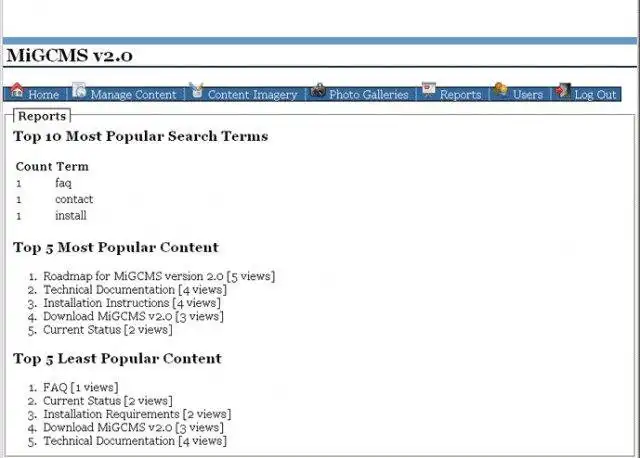 Download web tool or web app MiGCMS