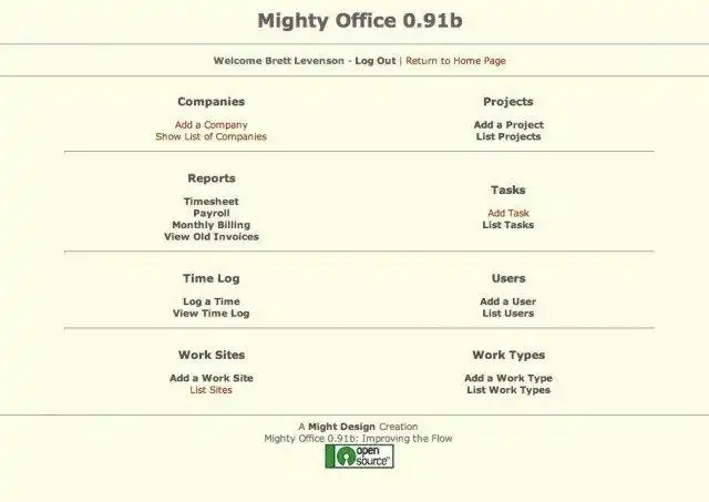 Download web tool or web app Mighty Office - Improving the Flow