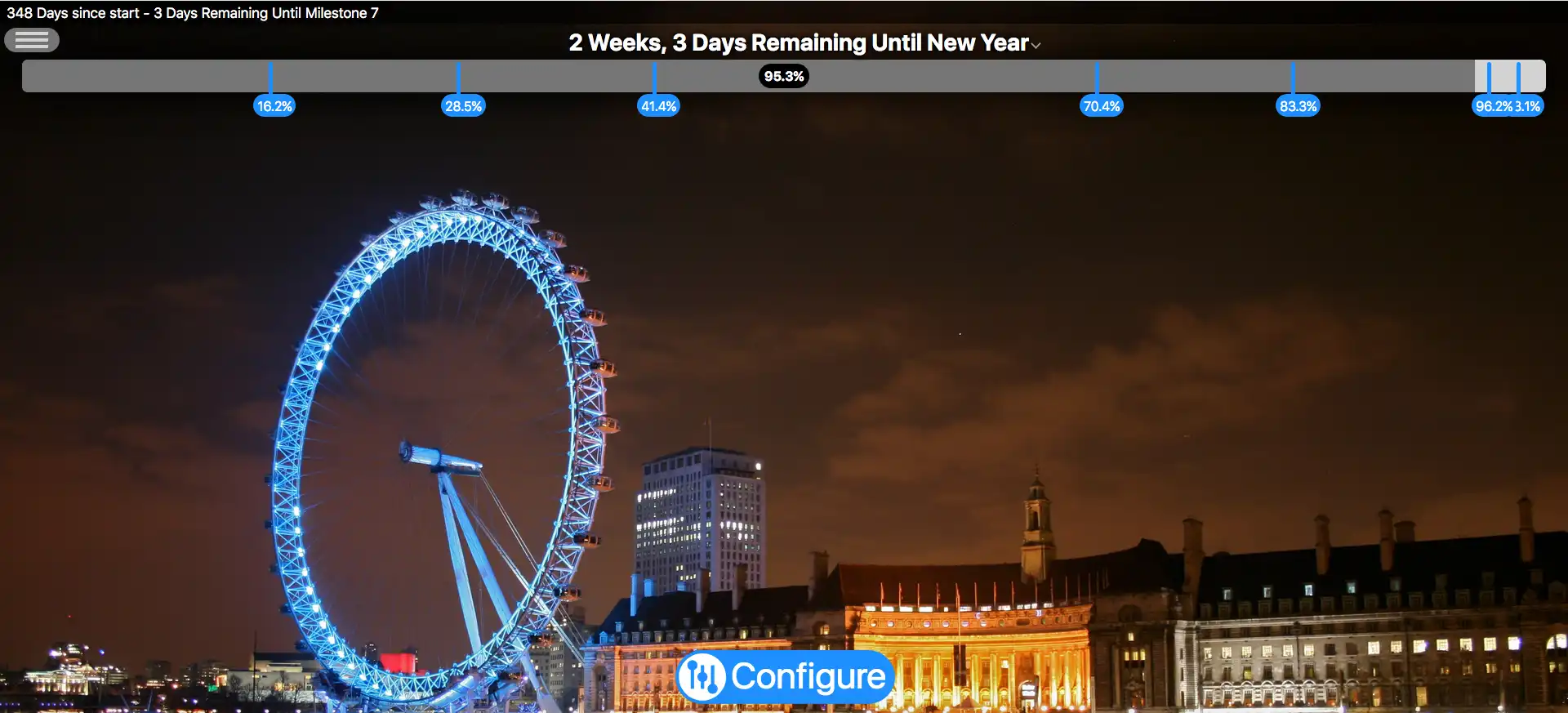 Descargue la herramienta web o la aplicación web Milestones - Day Countdown