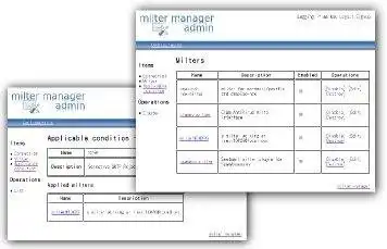 Descargue la herramienta web o la aplicación web milter manager