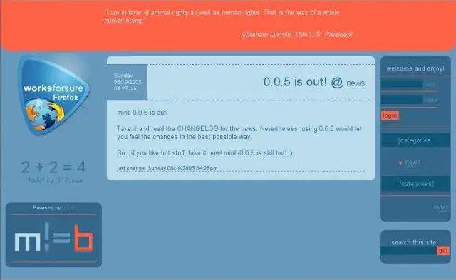Download web tool or web app Minb Is Not a Blog