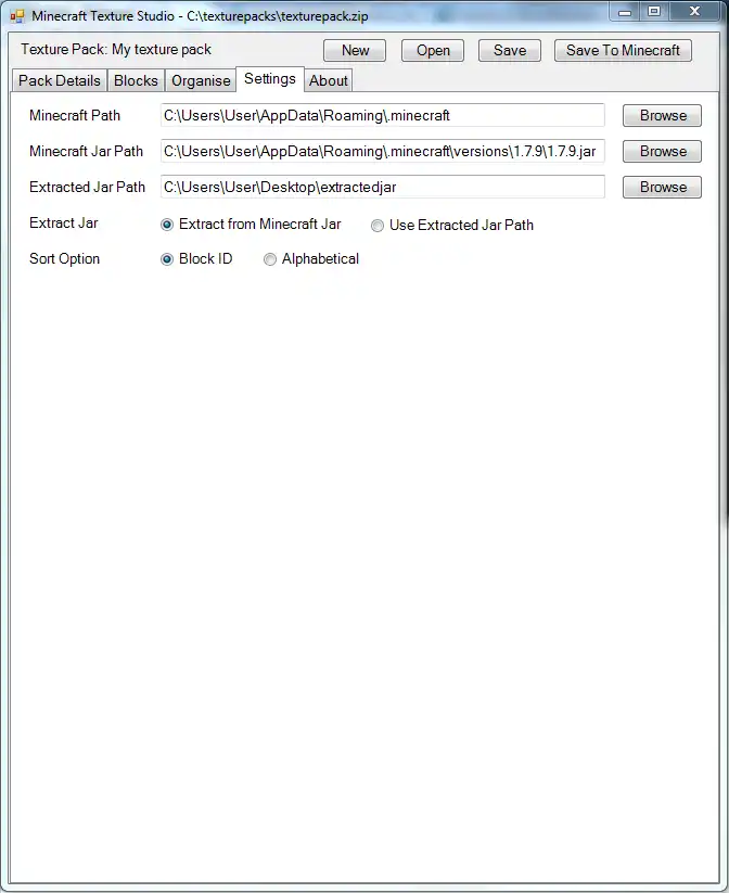 Télécharger l'outil Web ou l'application Web Minecraft Texture Studio