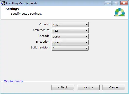 Download web tool or web app MinGW-builds