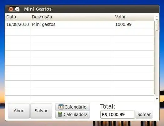 Download web tool or web app Mini Gastos