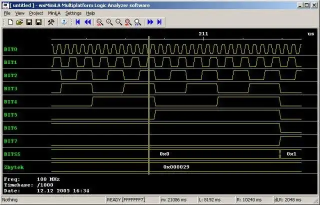 Download web tool or web app MiniLA - logic analyzer SW  HW