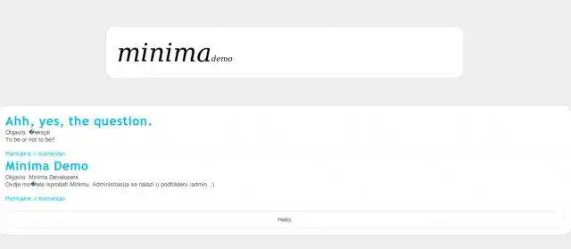 Download web tool or web app Minima CMS