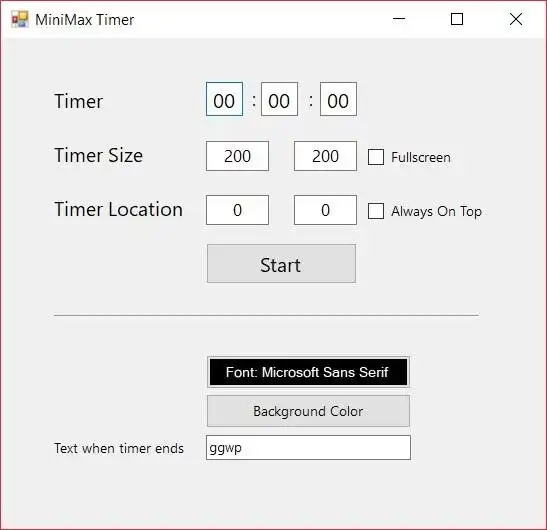 Download web tool or web app MiniMax Timer