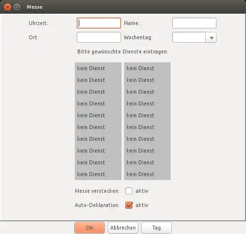 Download web tool or web app Ministrantenplan