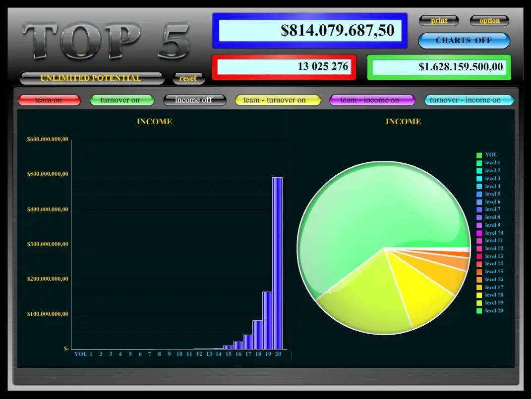 Download web tool or web app MLM Downline Simulator HD ➤ SWF to run in Windows online over Linux online