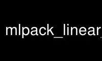 Run mlpack_linear_regression in OnWorks free hosting provider over Ubuntu Online, Fedora Online, Windows online emulator or MAC OS online emulator