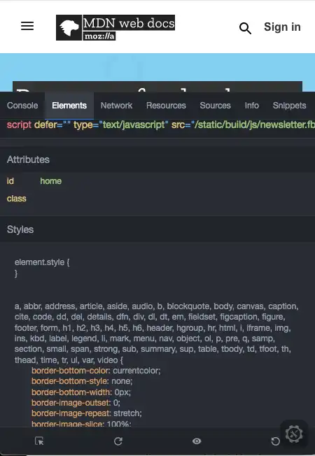 Baixe a ferramenta da web ou o aplicativo da web MobiDevTools