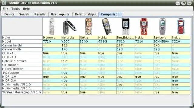 Download web tool or web app Mobile Device Information