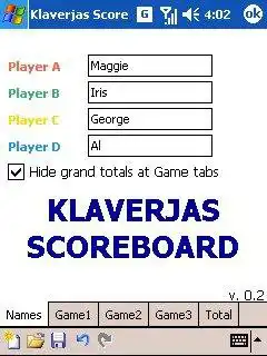 Download web tool or web app Mobile Klaverjas Scoreboard to run in Windows online over Linux online