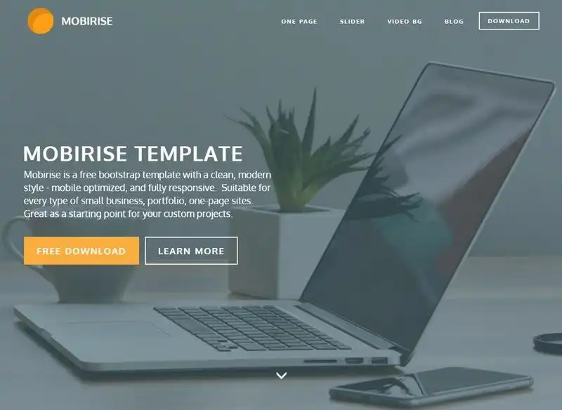 Download web tool or web app Mobirise Bootstrap Template