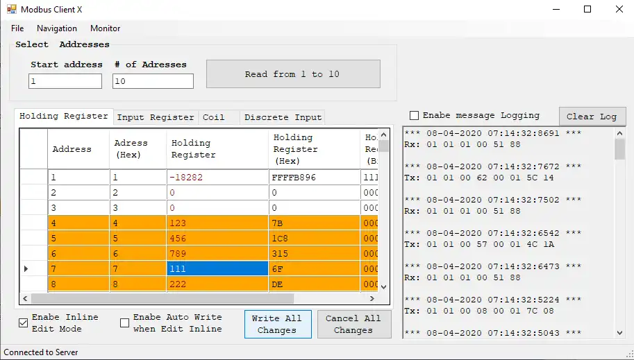 Download web tool or web app ModbusClientX - Modbus Tool