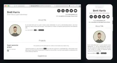 Laden Sie das Web-Tool oder die Web-App Modern-Resume-Theme herunter