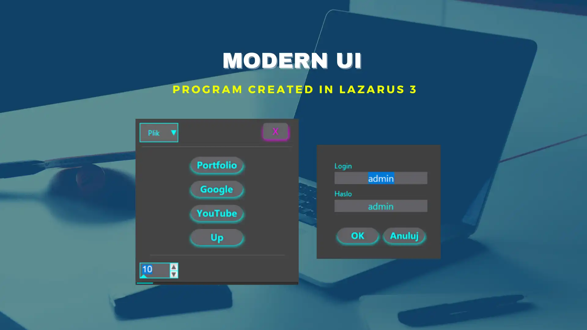 Загрузите веб-инструмент или веб-приложение Modern UI в Lazarus
