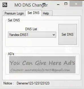 Download web tool or web app MO DNS Changer