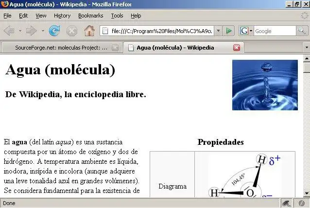 Muat turun alat web atau aplikasi web Moléculas untuk dijalankan dalam Windows dalam talian melalui Linux dalam talian