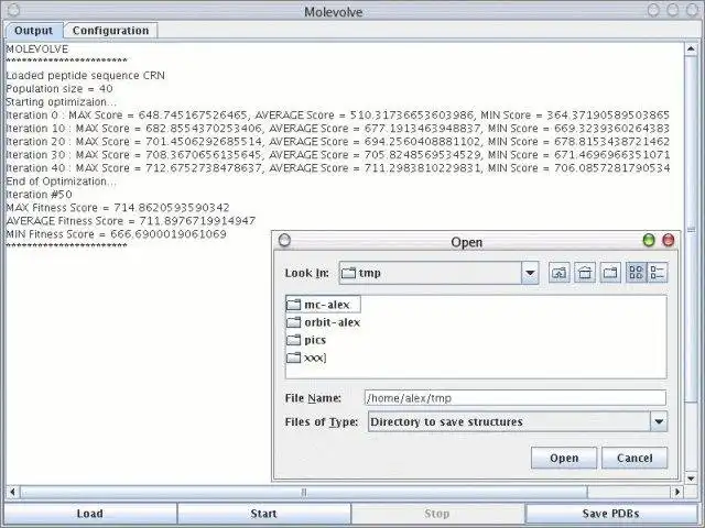 Download webtool of webapp Molevolve