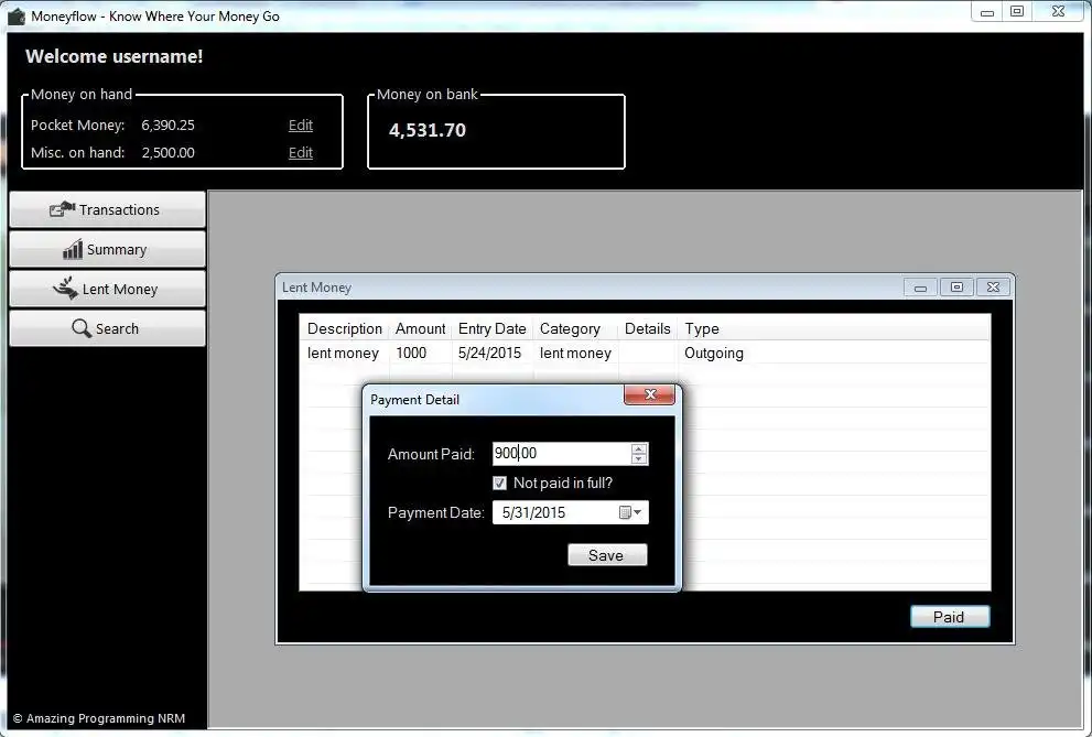 Download webtool of webapp Moneyflow - Weet waar uw geld naartoe gaat