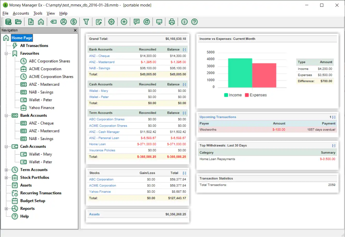 Muat turun alat web atau aplikasi web Money Manager Ex